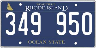 RI license plate 349950