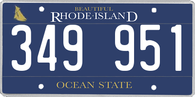 RI license plate 349951
