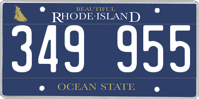 RI license plate 349955
