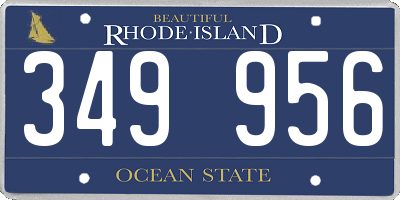 RI license plate 349956