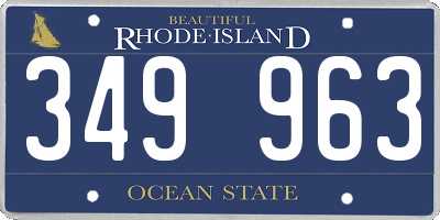 RI license plate 349963