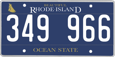 RI license plate 349966