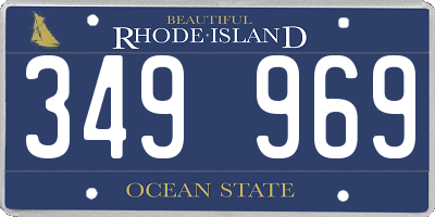 RI license plate 349969
