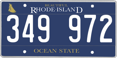 RI license plate 349972