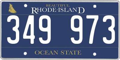 RI license plate 349973