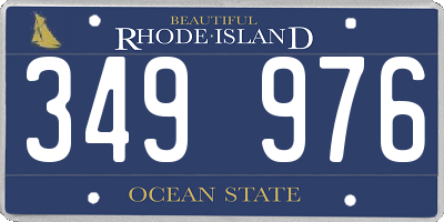 RI license plate 349976