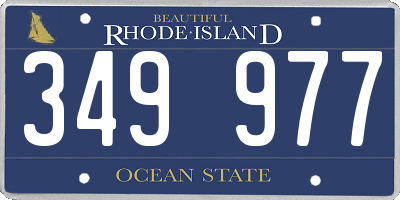 RI license plate 349977