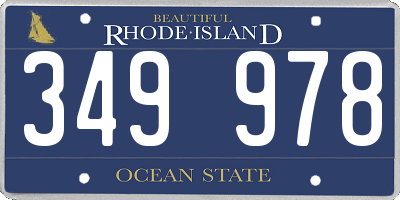 RI license plate 349978