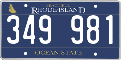 RI license plate 349981