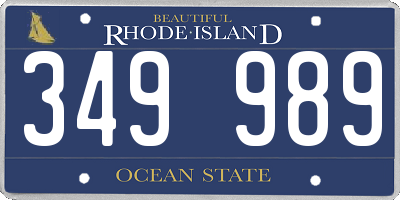 RI license plate 349989