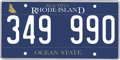 RI license plate 349990
