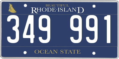 RI license plate 349991