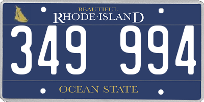 RI license plate 349994