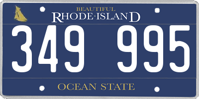 RI license plate 349995