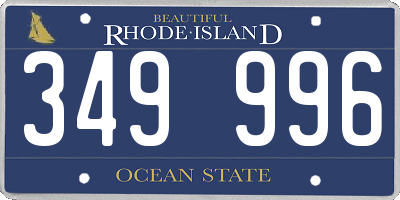 RI license plate 349996