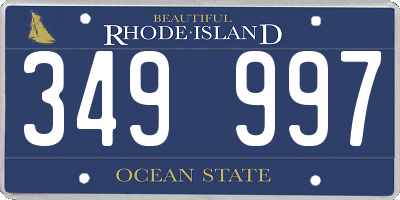 RI license plate 349997