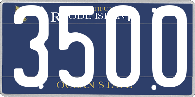 RI license plate 3500