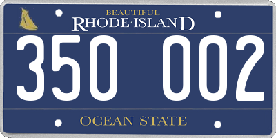 RI license plate 350002