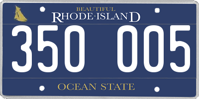 RI license plate 350005