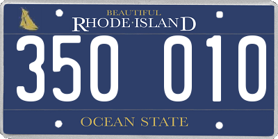 RI license plate 350010