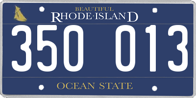 RI license plate 350013