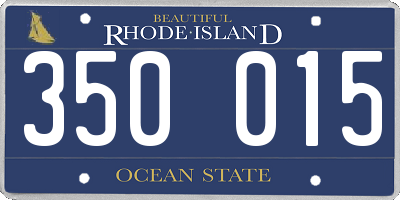 RI license plate 350015