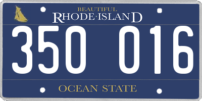 RI license plate 350016