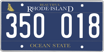 RI license plate 350018