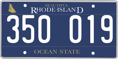 RI license plate 350019