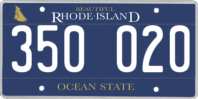 RI license plate 350020