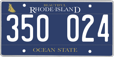 RI license plate 350024