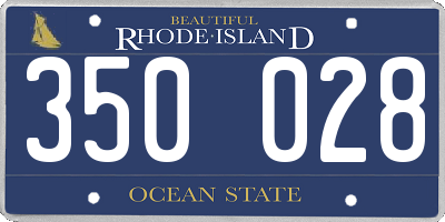 RI license plate 350028