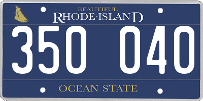 RI license plate 350040
