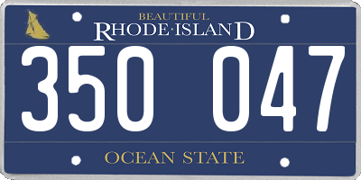 RI license plate 350047