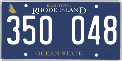 RI license plate 350048