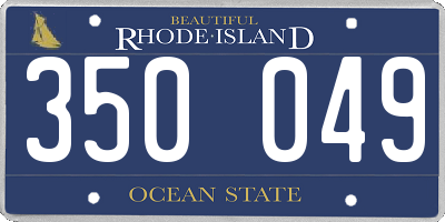 RI license plate 350049