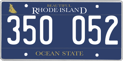 RI license plate 350052