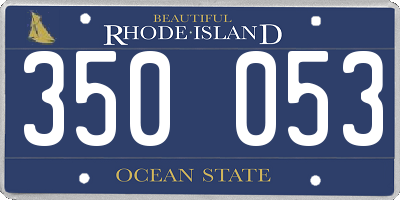 RI license plate 350053