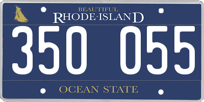 RI license plate 350055