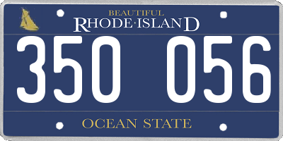 RI license plate 350056
