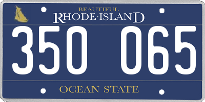 RI license plate 350065
