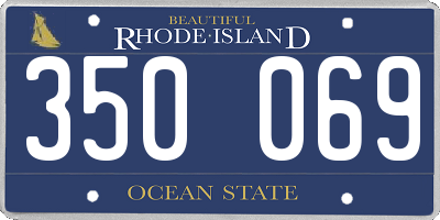 RI license plate 350069