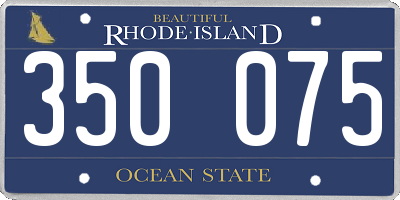 RI license plate 350075