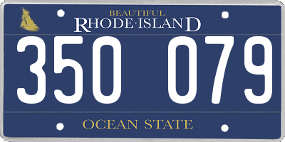 RI license plate 350079