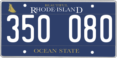 RI license plate 350080