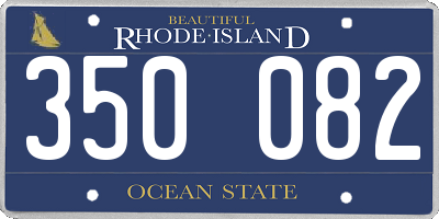 RI license plate 350082