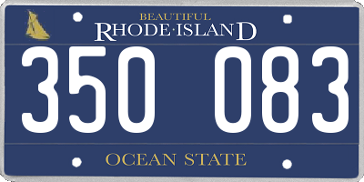 RI license plate 350083
