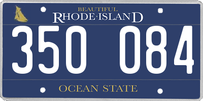 RI license plate 350084