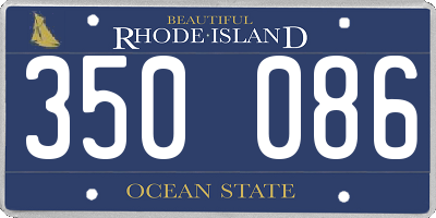 RI license plate 350086