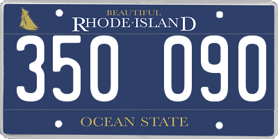 RI license plate 350090